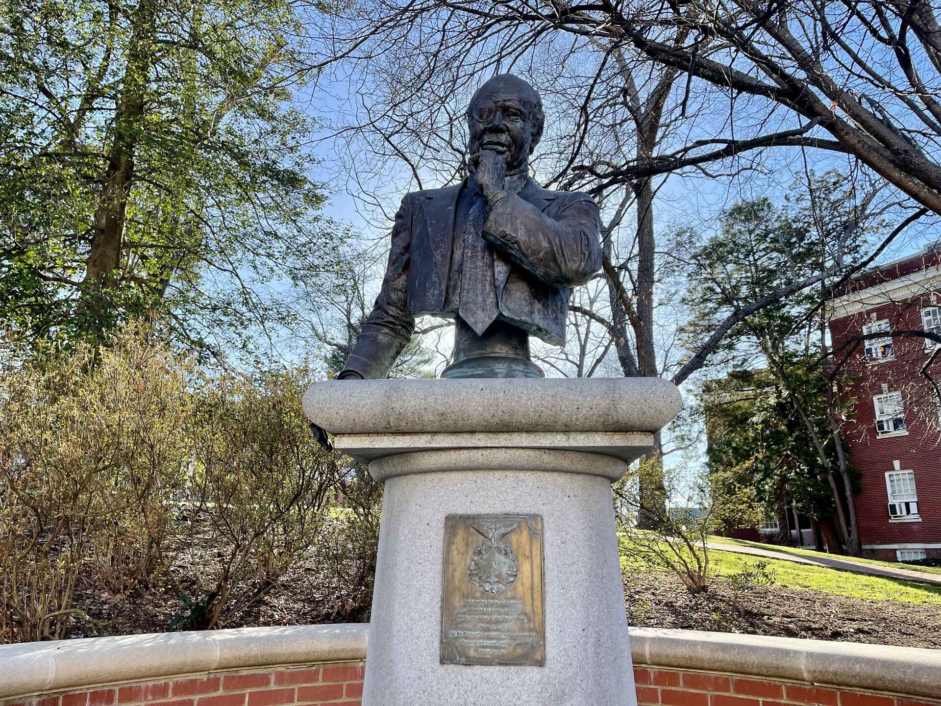 A statue of James Farmer